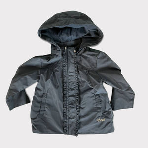 Chicco My First Chicco Navy Blue Baby Infant Coat 6-9 mos Hooded Zip Snaps